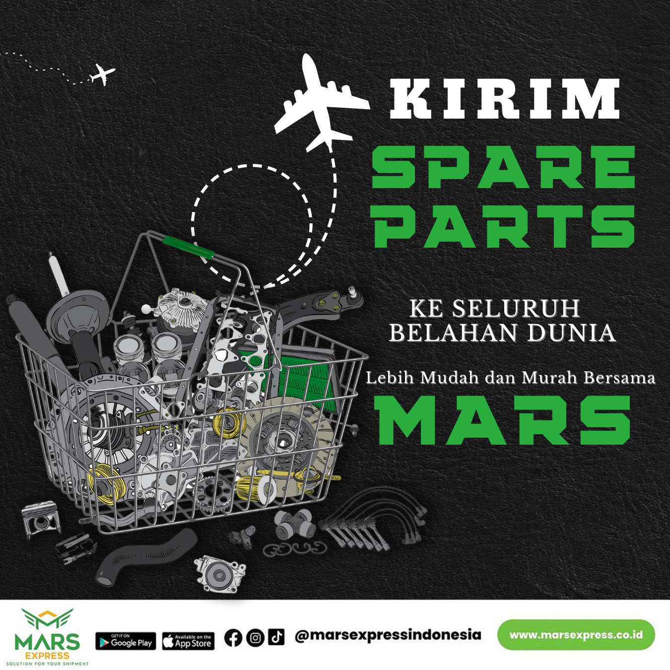 Kirim Spare Parts ke Luar Negeri dengan Aman Murah dan Cepat
