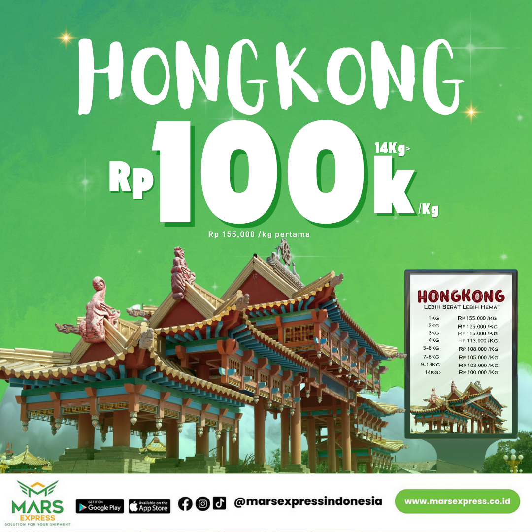 Promo hemat Ongkos Kirim Paket ke hongkong