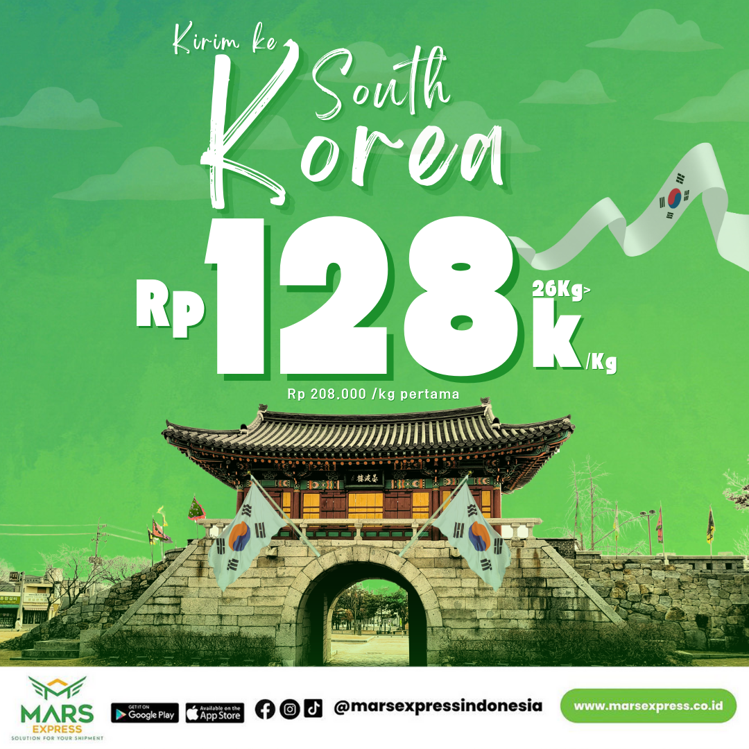 Kirim Paket Ke Korea Selatan Murah Tanpa Minimum Berat