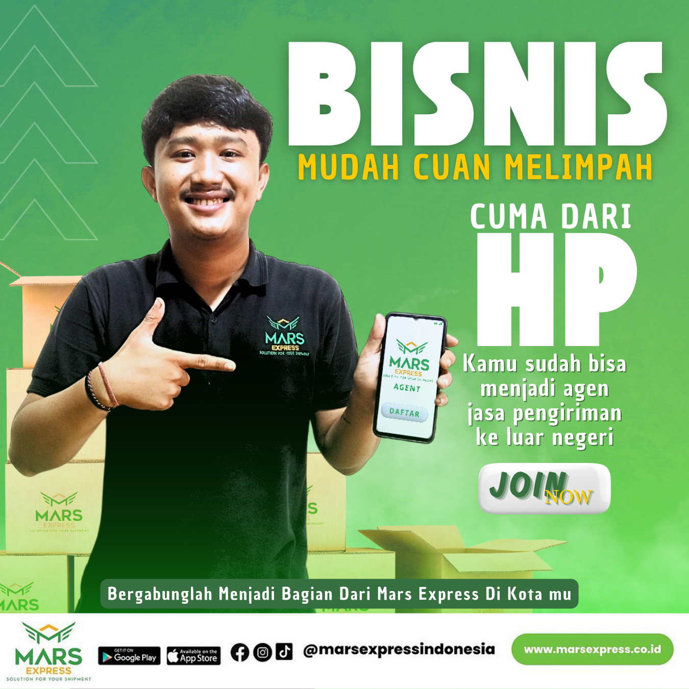 Jadi agen jasa pengiriman ke Luar Negeri cuma dari hp